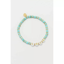 Load image into Gallery viewer, Blue Amazonite And Gold Plated Gemstone Love Bracelet