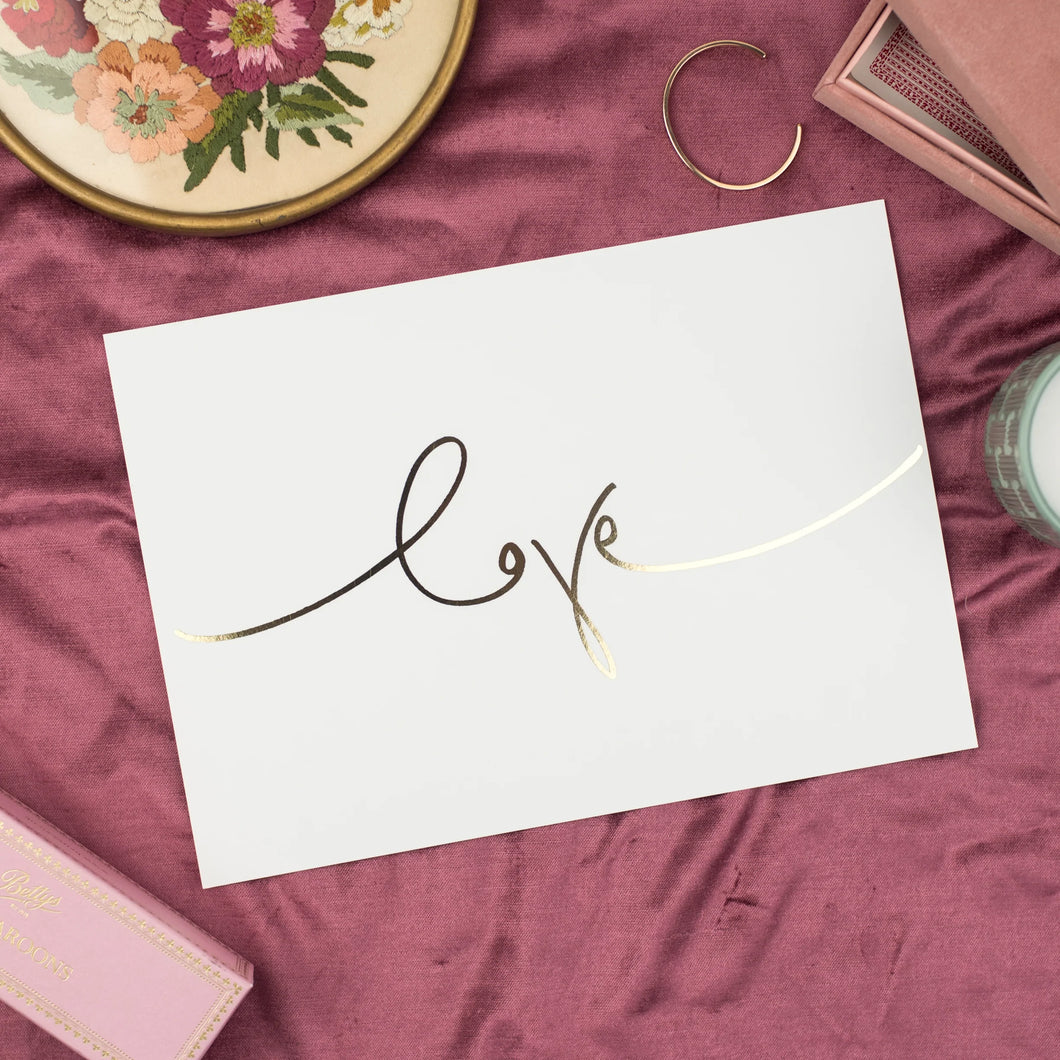Love Gold Foil Print
