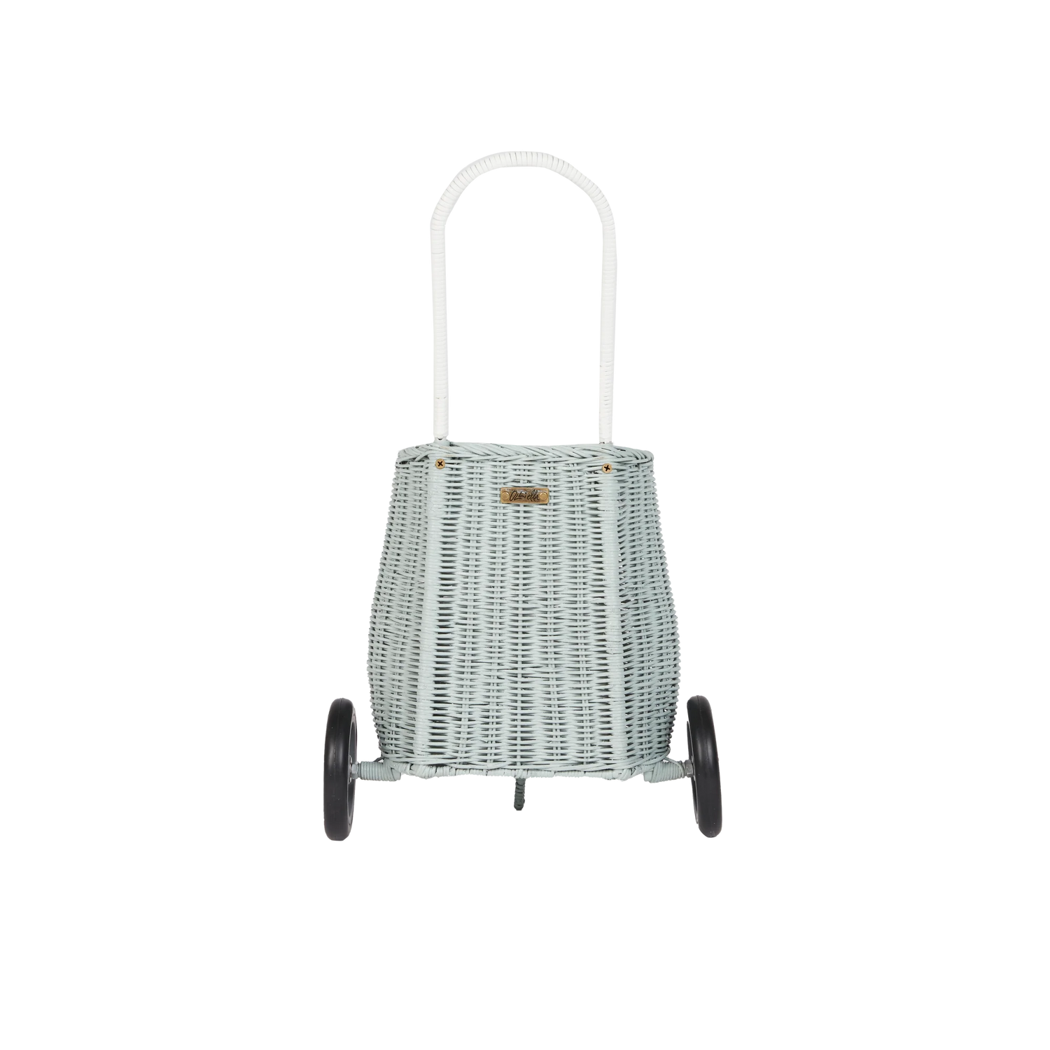 Vintage Blue Rattan Luggy