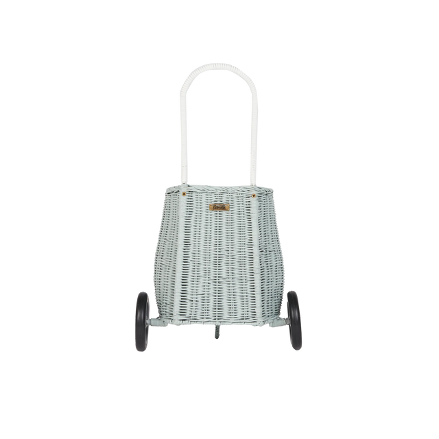 Vintage Blue Rattan Luggy