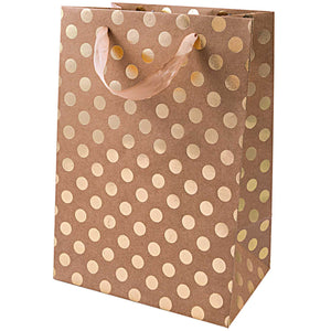 Medium Natural Gold Spot Gift Bag