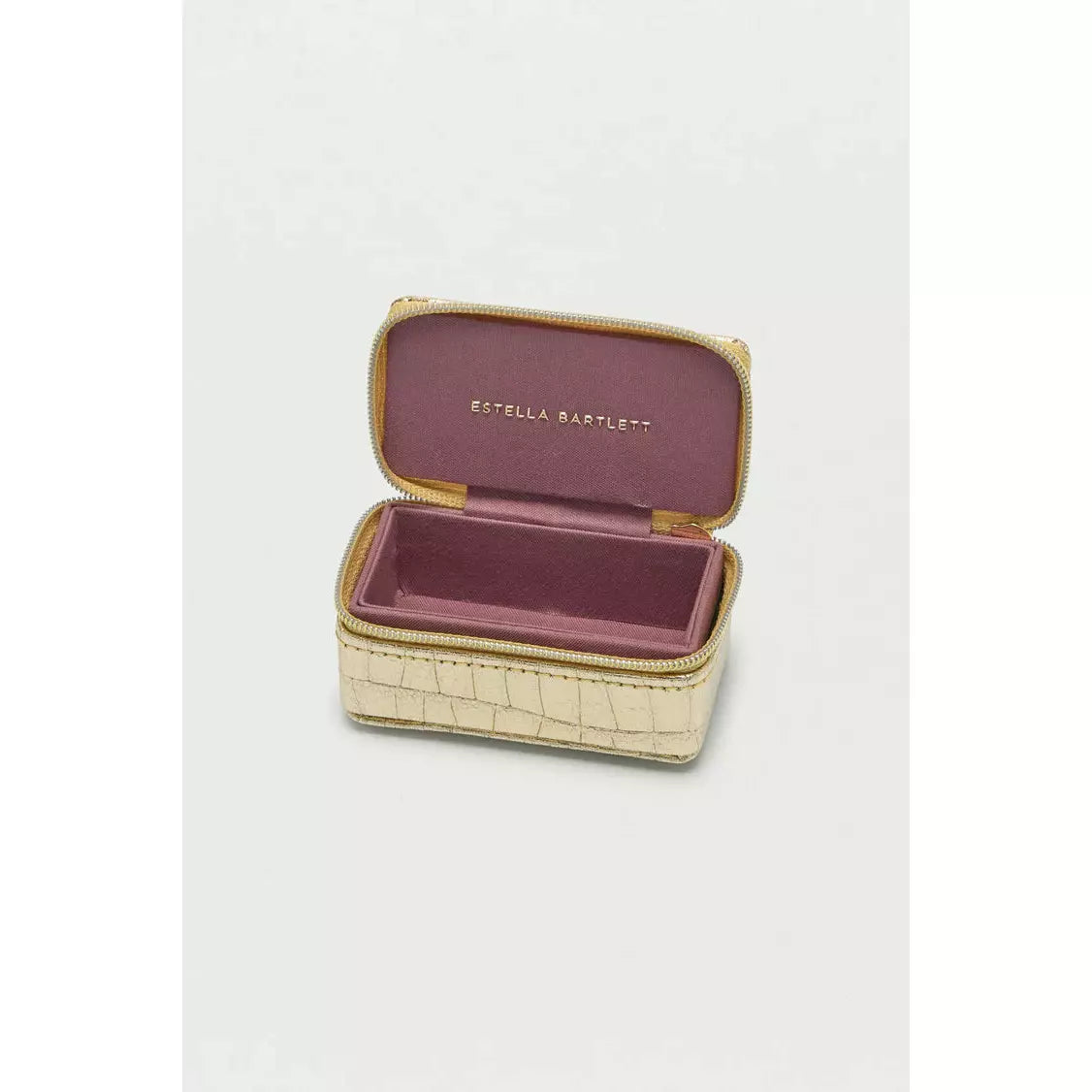 Mini Gold Crocodile Effect Shine Bright Jewellery Box