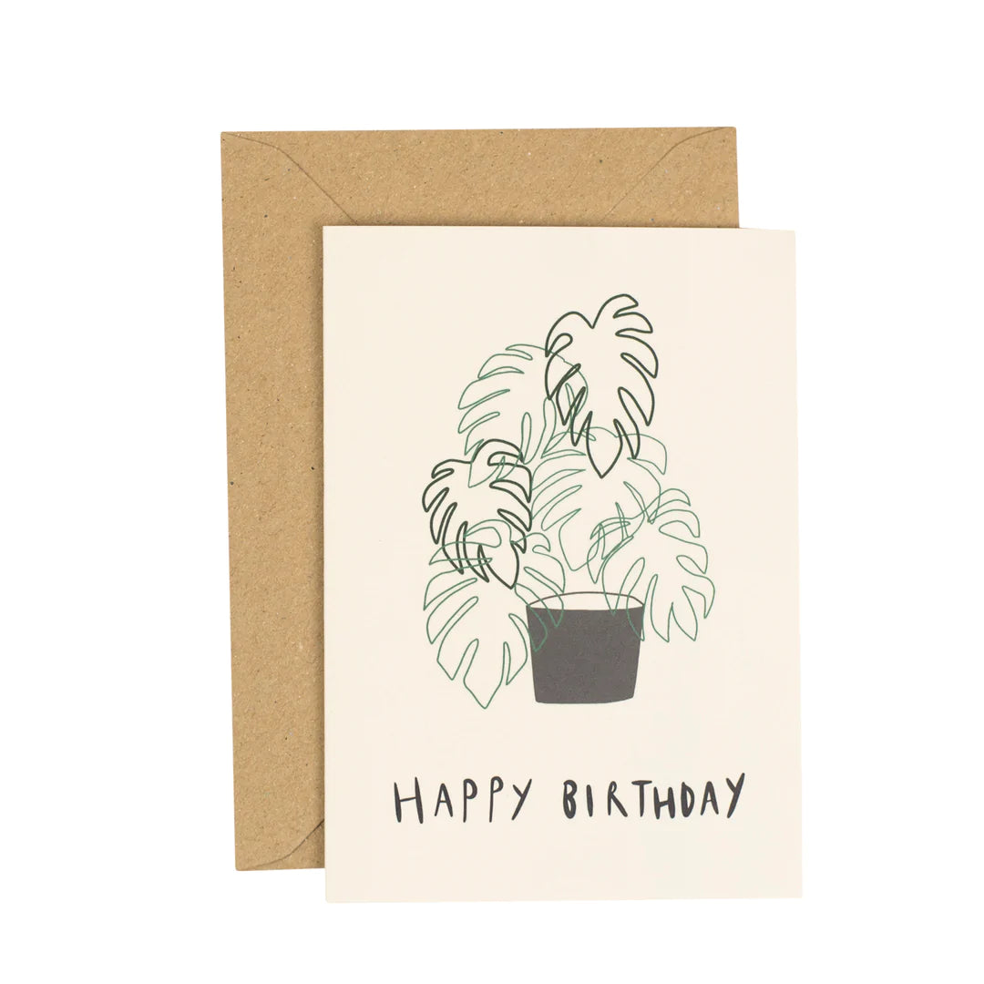 Monstera Birthday Card