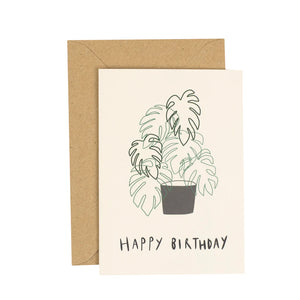 Monstera Birthday Card