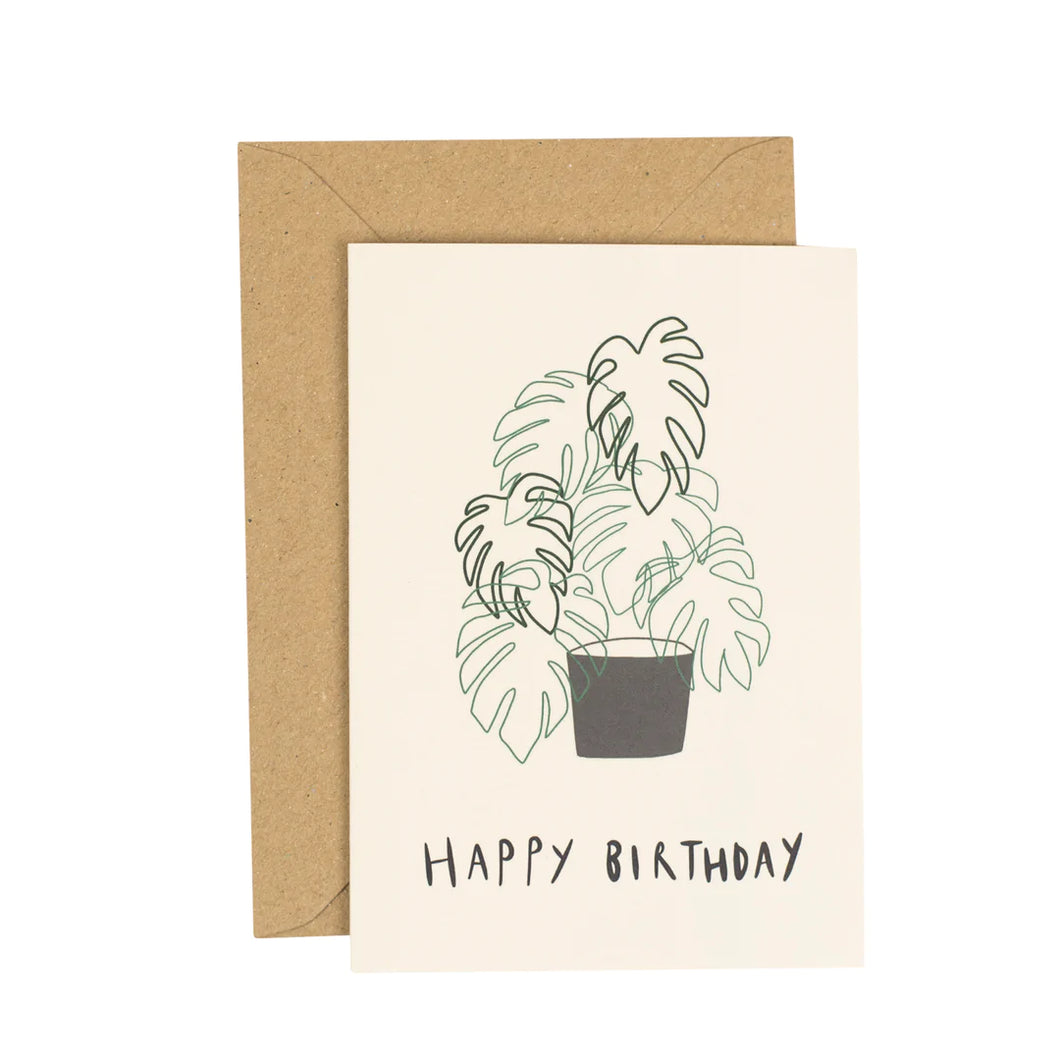 Monstera Birthday Card