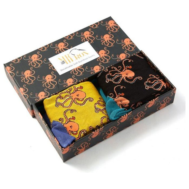 Set of 2 Bamboo Octopus Socks