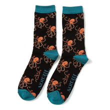 Load image into Gallery viewer, Set of 2 Bamboo Octopus Socks
