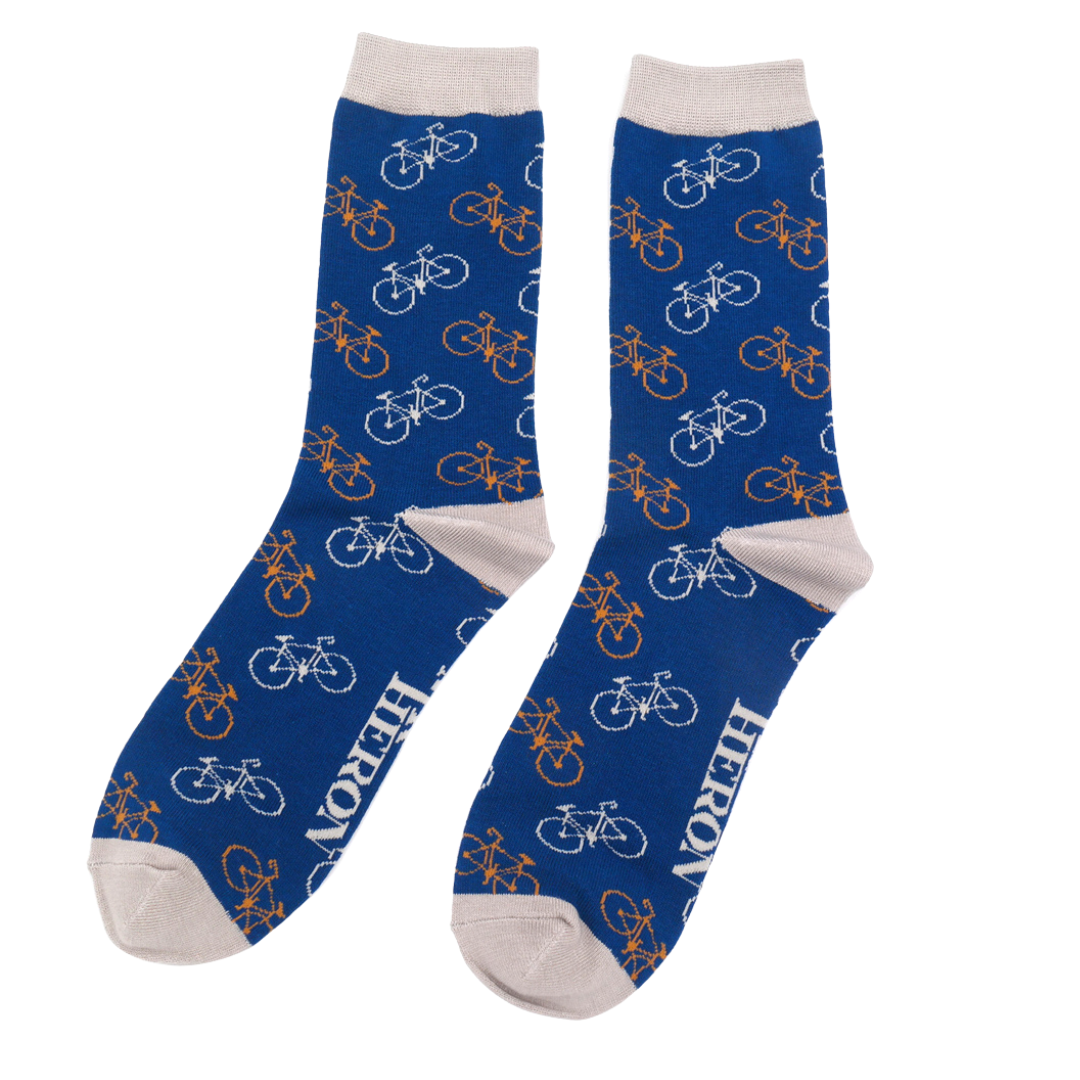 Bikes Navy Socks