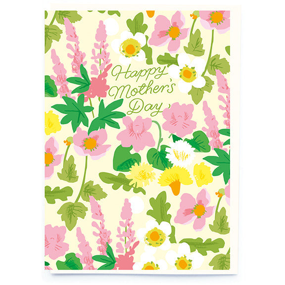 Happy Mothers Day All Over Floral Card