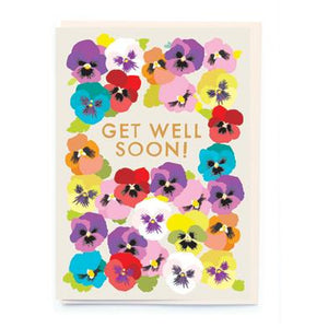 Get Well Soon Violets Card