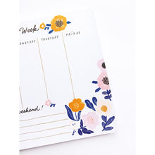 Load image into Gallery viewer, Pretty Flowers Weekly Planner