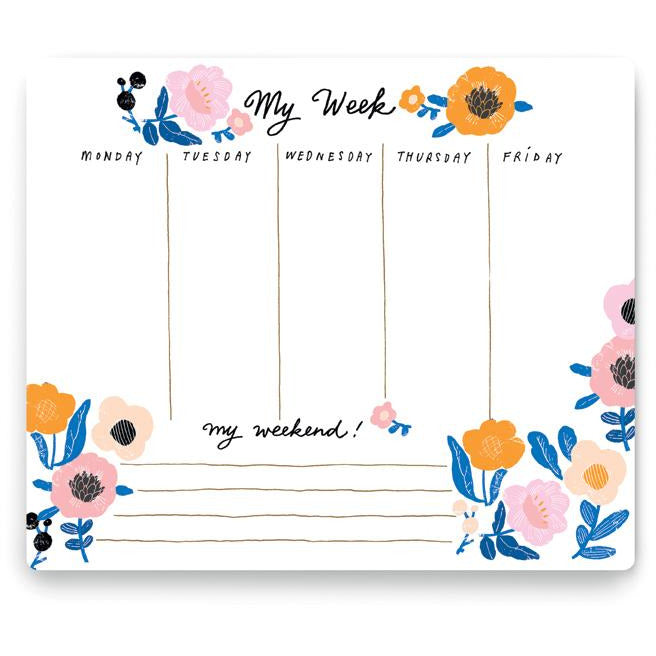 Pretty Flowers Weekly Planner