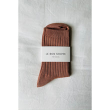 Load image into Gallery viewer, Cotton Ribbed Socks - Nude Peach