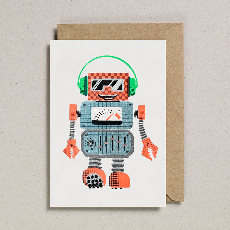 Fluorescent Robot Card