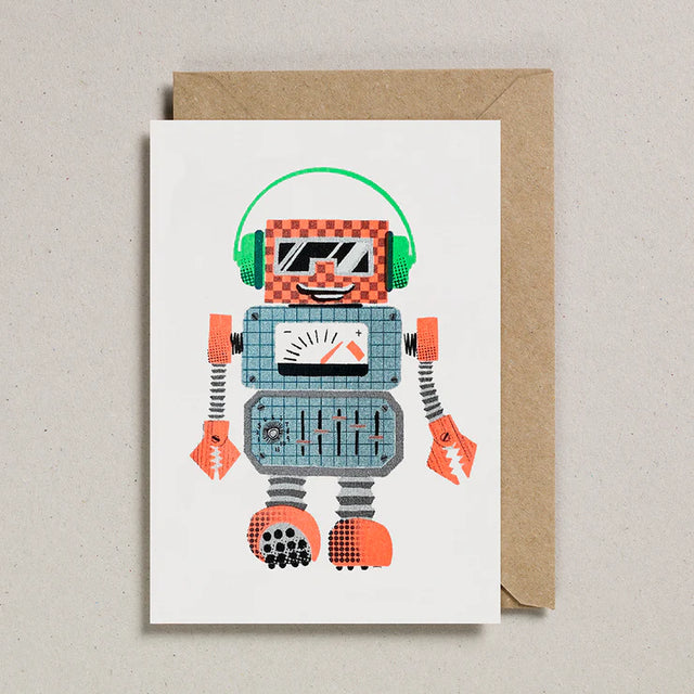 Fluorescent Robot Card