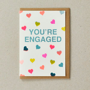 Fluorescent You're Engaged Card