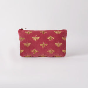 Dusky Pink Bee Travel Pouch