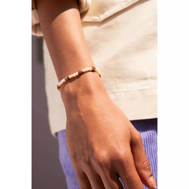 Pearl And Star Slider Bracelet