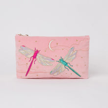 Load image into Gallery viewer, Dragonfly Moon Pink Velvet Everyday Pouch