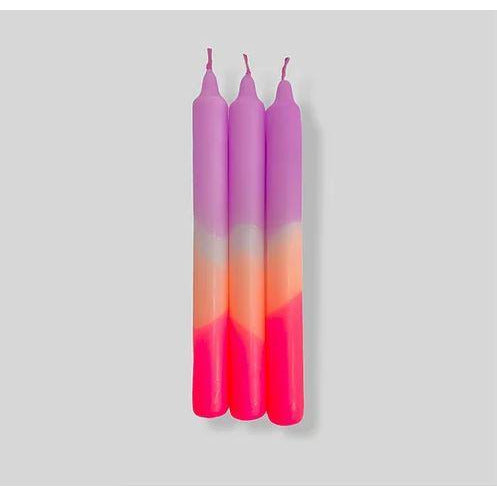Plum Mousse Dip Dye Neon Candles