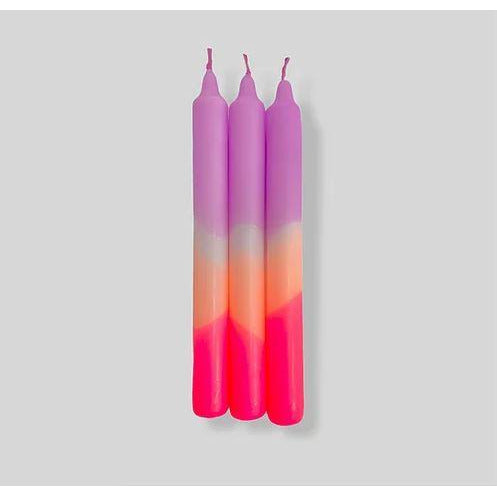 Plum Mousse Dip Dye Neon Candles