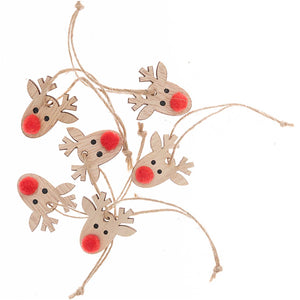 Wooden Reindeer Tags