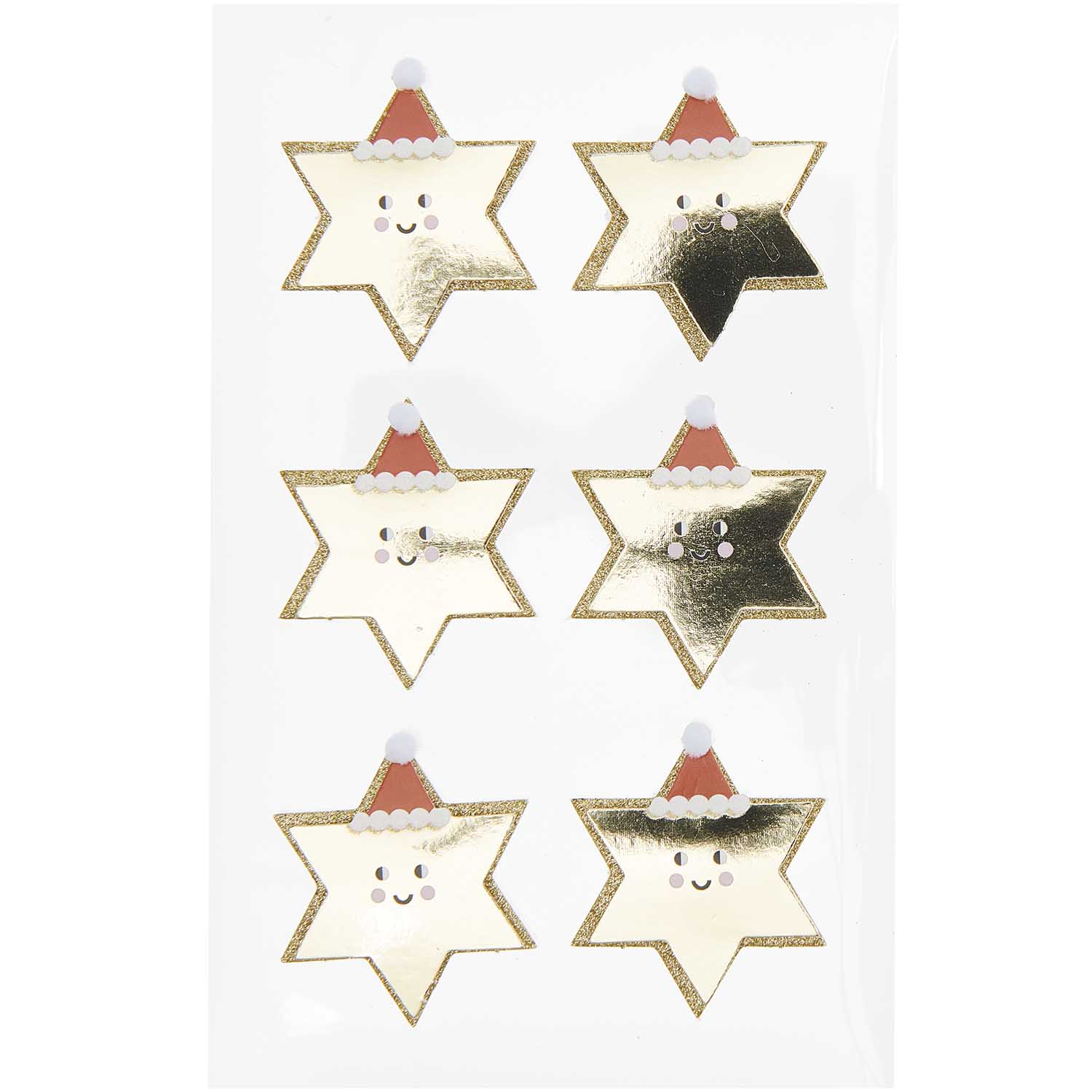 3D Christmas Stars Stickers