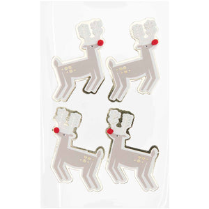 3D Reindeer Stickers