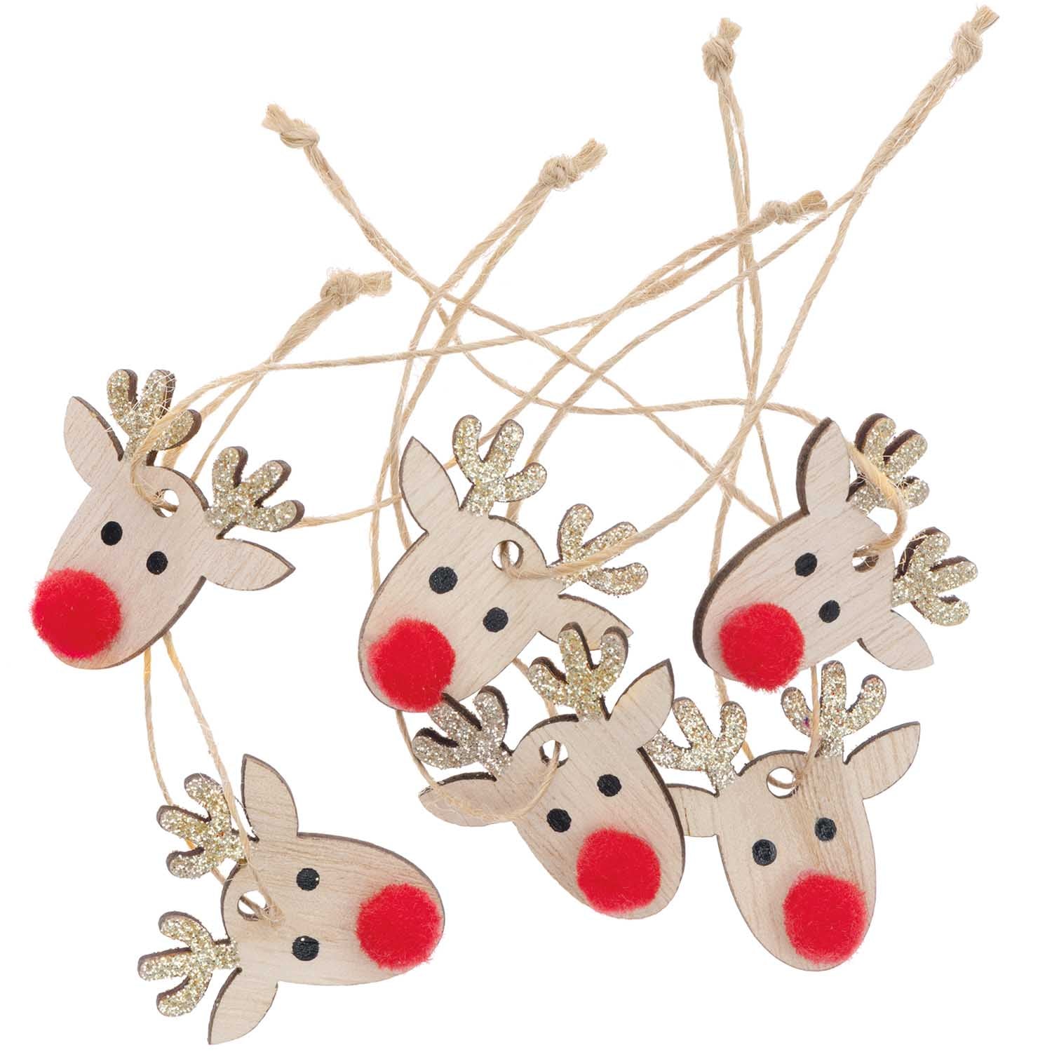 Gold Reindeer Tags