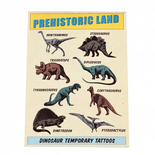 Prehistoric Dinosaurs Temporary Tattoos
