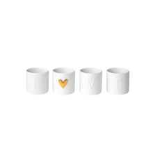 Load image into Gallery viewer, LOVE tea light Holders Set of 4