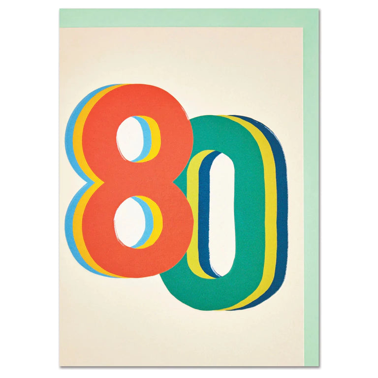 80 Colourful Birthday Card