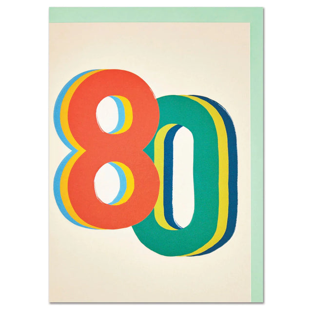 80 Colourful Birthday Card