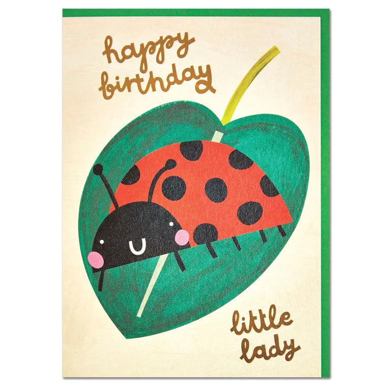 Happy Birthday Little Lady Ladybug Card