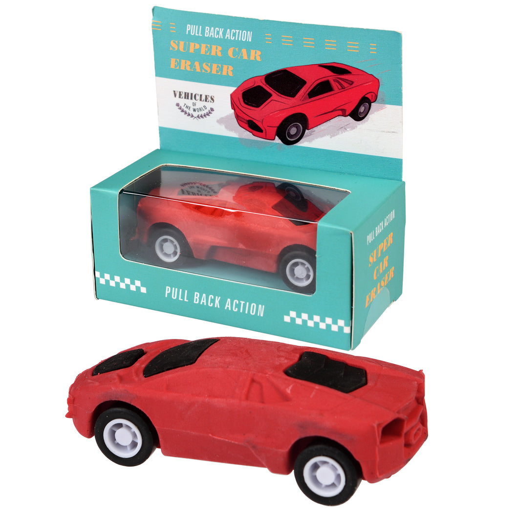 Pull Back Super Car Eraser