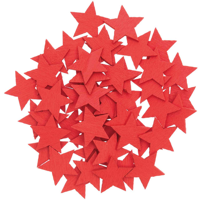 Red Star Wooden Confetti
