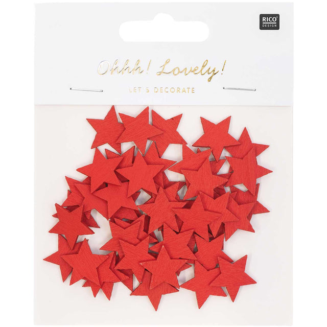 Red Star Wooden Confetti