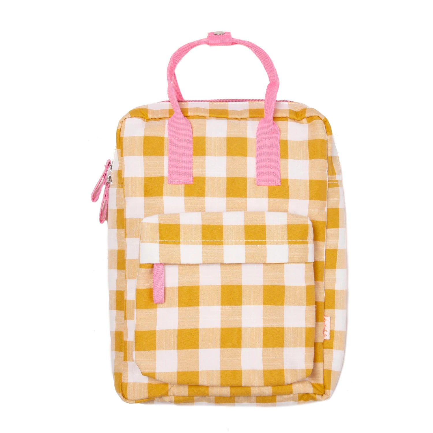 Yellow Retro Check Rucksack