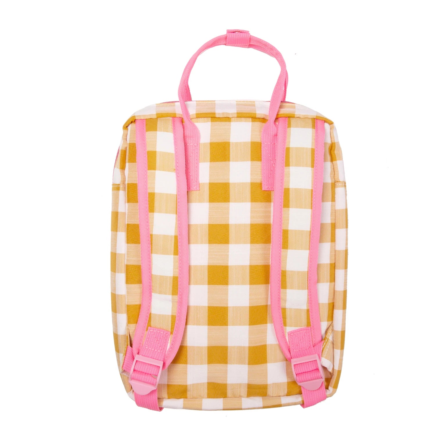 Yellow Retro Check Rucksack