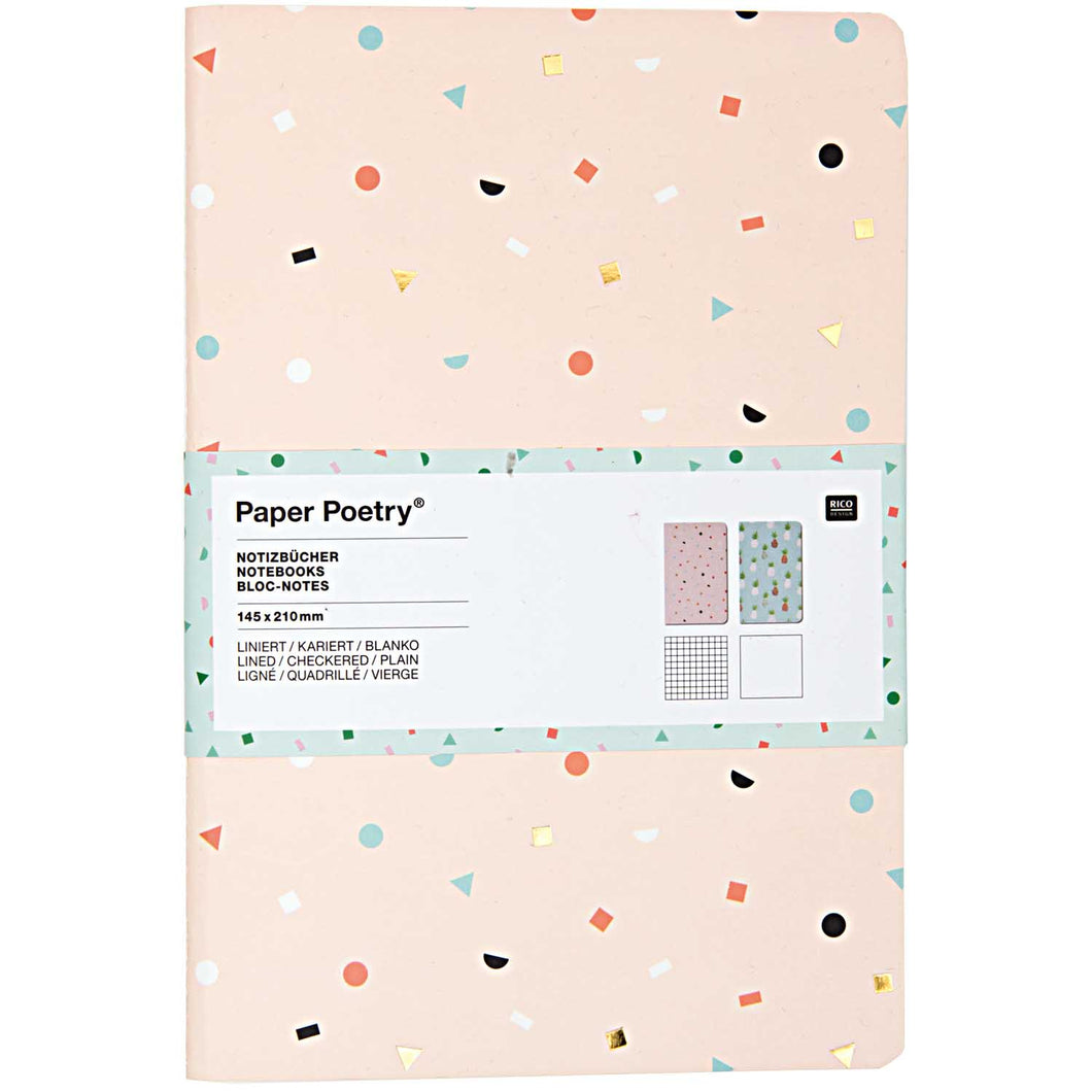 Tropical Pineapple Set Of Two Notebooks A5