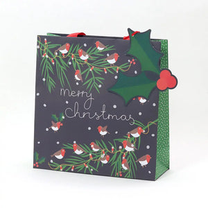 Robins Small Christmas Gift Bag
