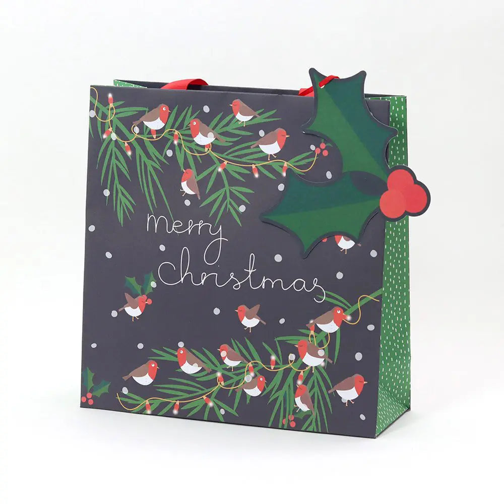 Robins Small Christmas Gift Bag
