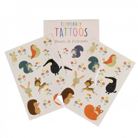 Rusty And Friends Woodland Temporary Tattoos