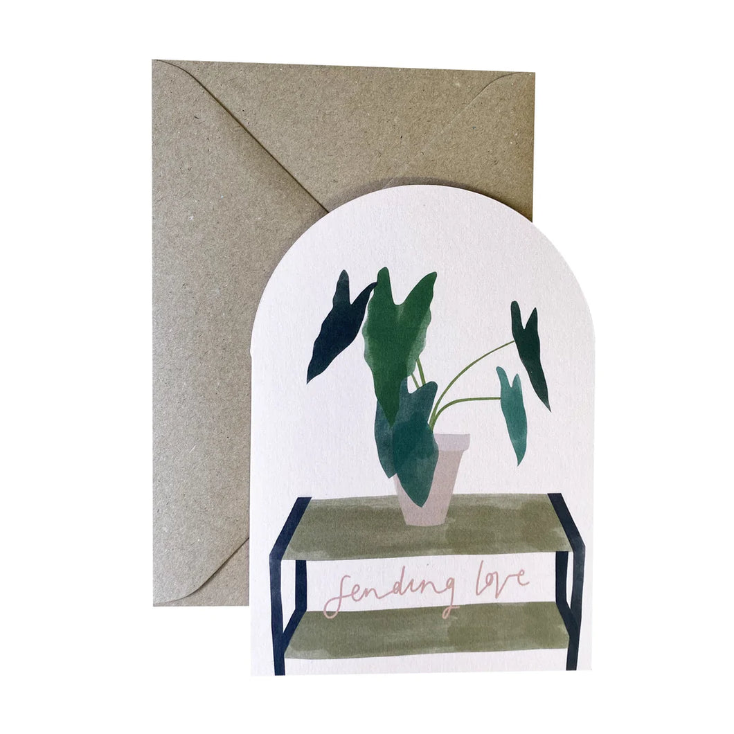 Sending Love House Plant Card