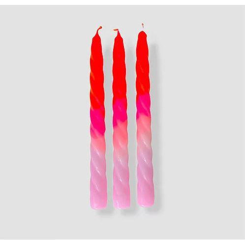 Melon Dip Dye Neon Candles