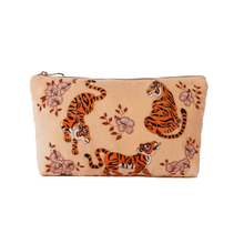 Load image into Gallery viewer, Tiger Apricot Velvet Travel Pouch