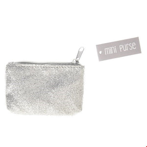 Silver Glitter Mini Purse