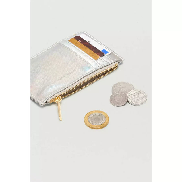 Silver Iridescent Positive Vibes Card Purse