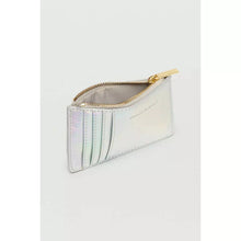 Load image into Gallery viewer, Silver Iridescent Positive Vibes Card Purse