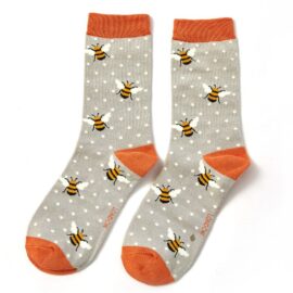 Bumble Bee Silver Bamboo Socks